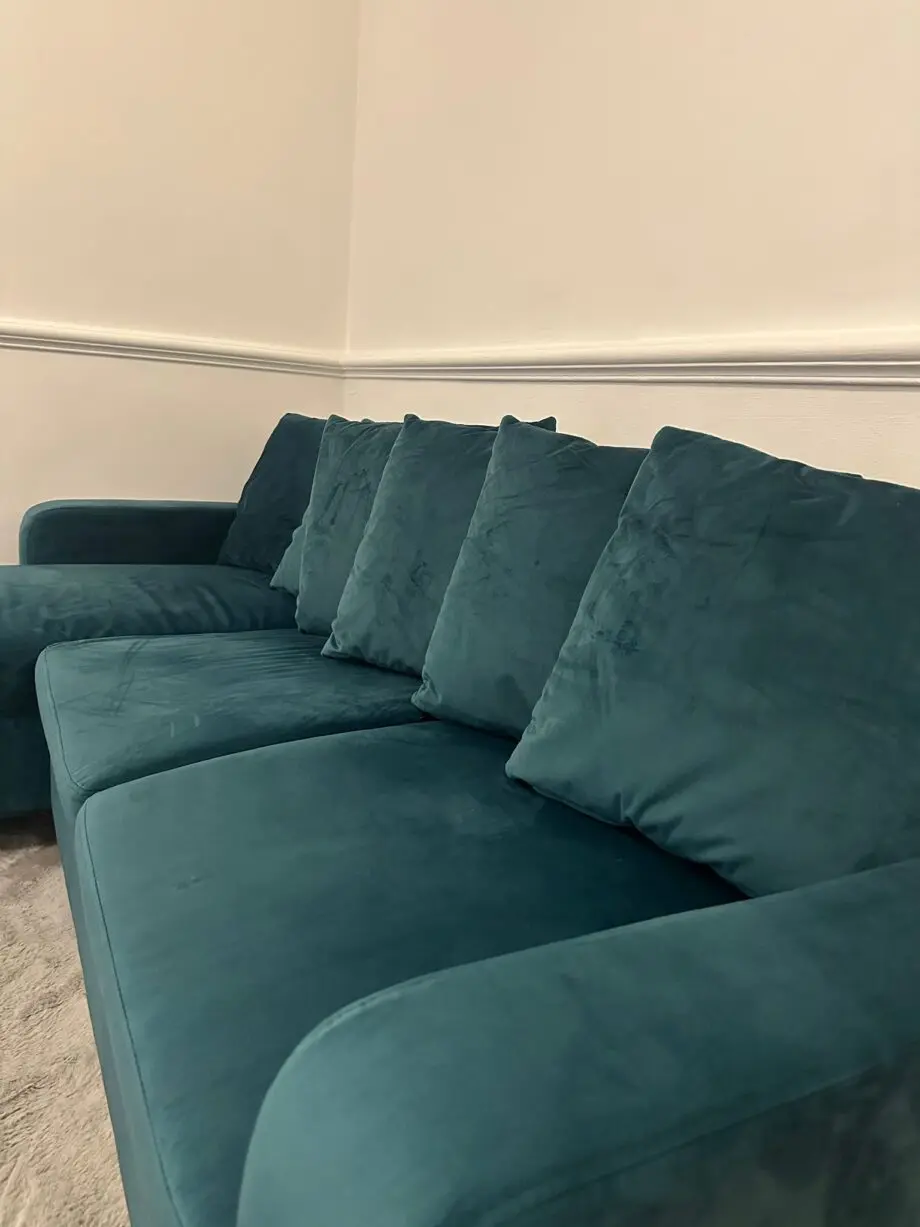 Teal Corner Sofa – Modern, Comfortable & Stylis