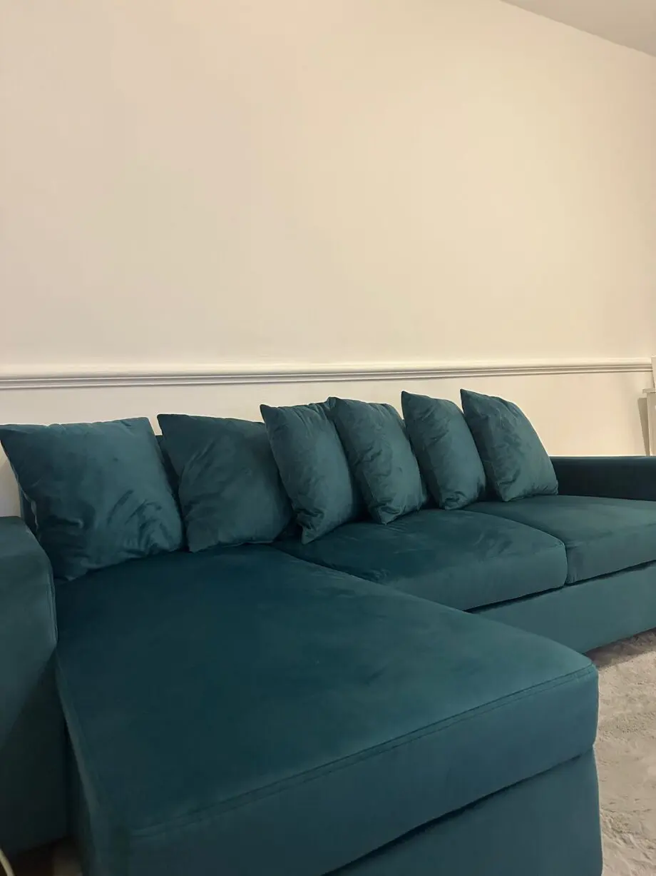 Teal Corner Sofa – Modern, Comfortable & Stylis