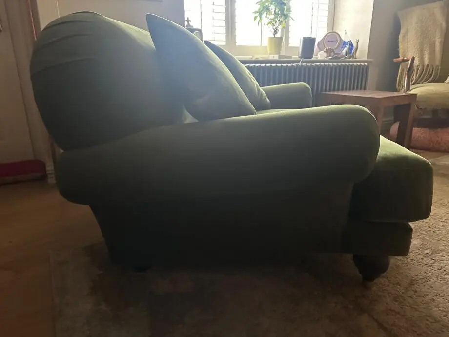 Swoon Willows Loveseat, Fern Green Easy Velvet