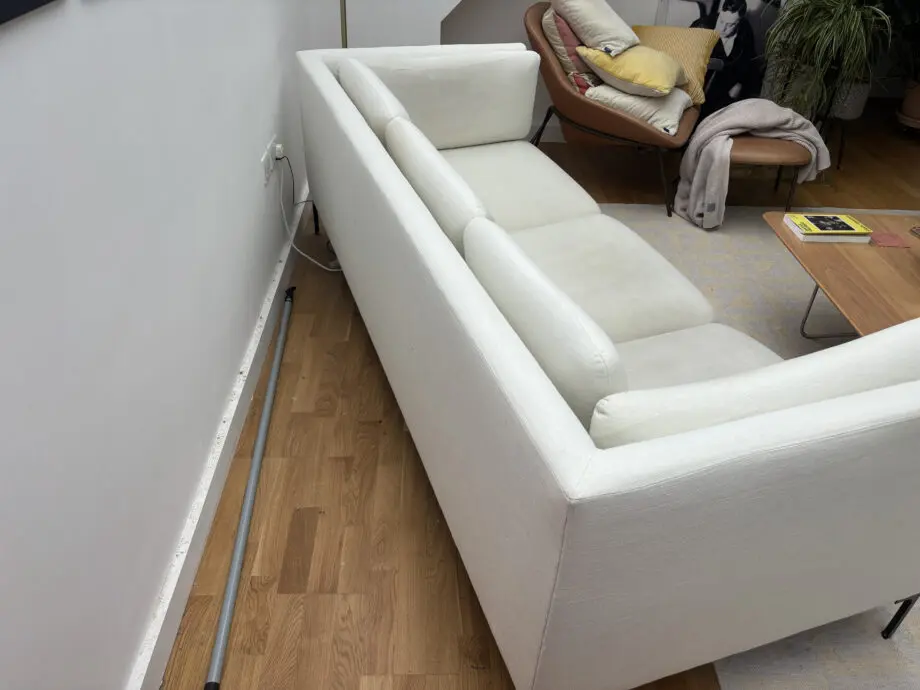 British Design Shop: Douglas 3 seater sofa by Russell Gillott (large) in Splash Bone Fabric (5 years old)