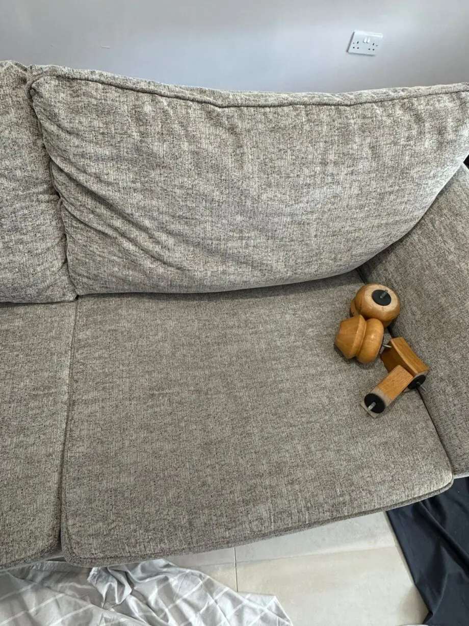 SCS Grey sofa oak legs