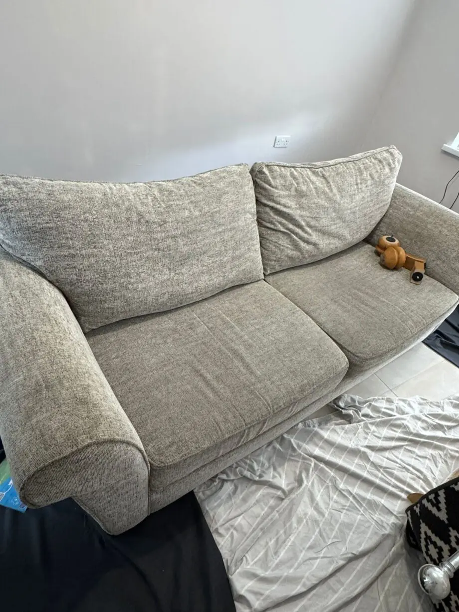SCS Grey sofa oak legs