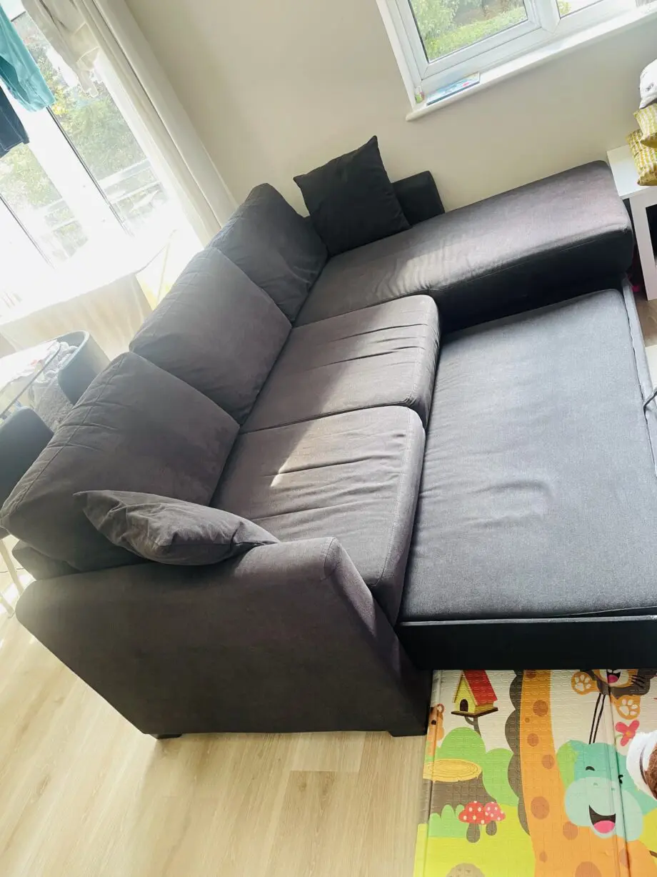 Habitat Reagan Right Hand Storage Corner Chaise Sofa Bed - Charcoal