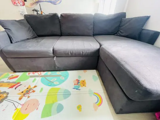 Habitat Reagan Right Hand Storage Corner Chaise Sofa Bed - Charcoal