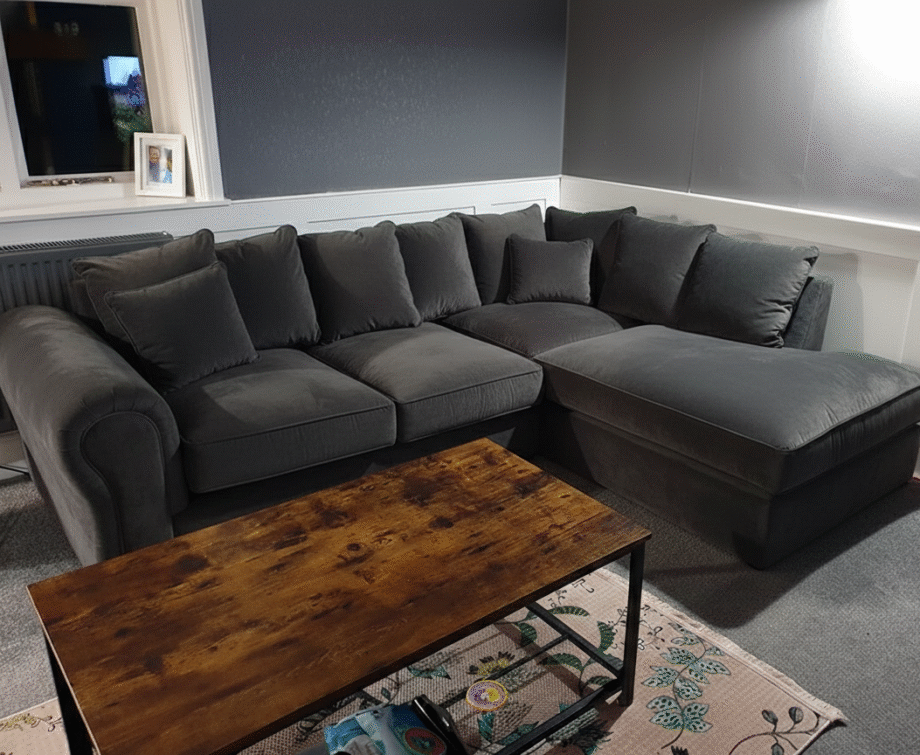 Baron Grey Corner Sofa For Sale