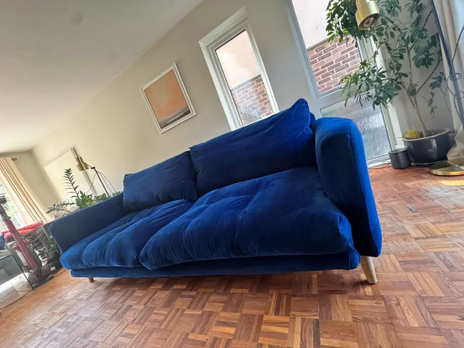 Loaf Banoffee Sofa - Extra Large (Goodnight Blue Clever Velvet)