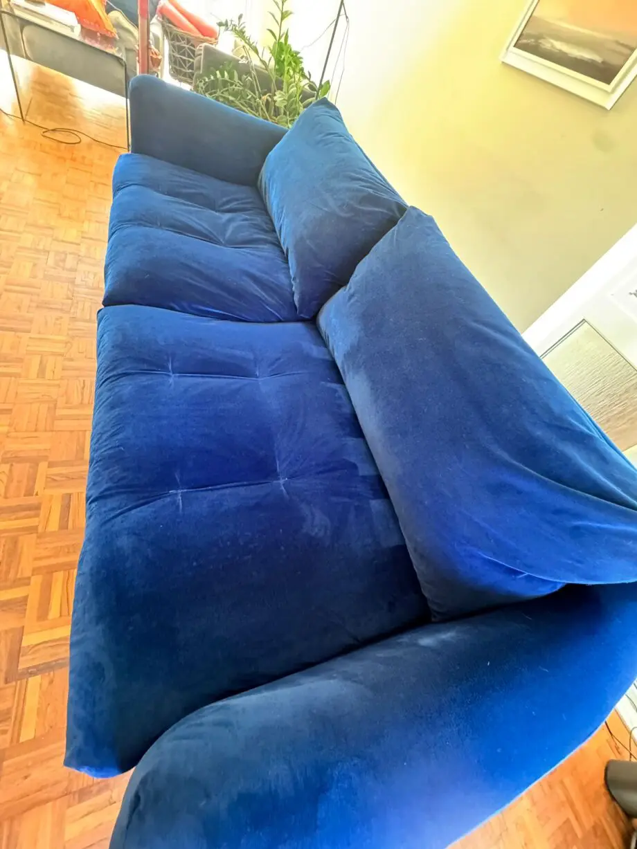 Loaf Banoffee Sofa - Extra Large (Goodnight Blue Clever Velvet)