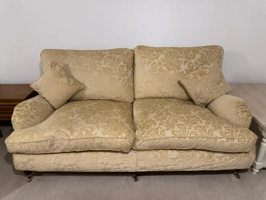 Multiyork Howard sofa, chairs and footstool in Glamour beige fabric