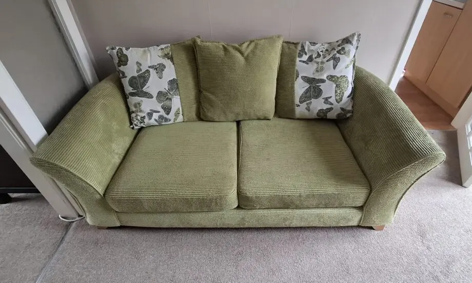 DFS Green 2/3 Seater Sofa