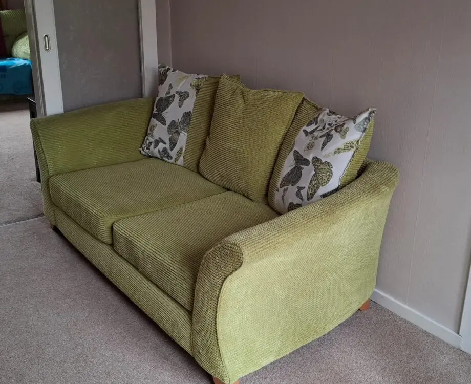 DFS Green 2/3 Seater Sofa