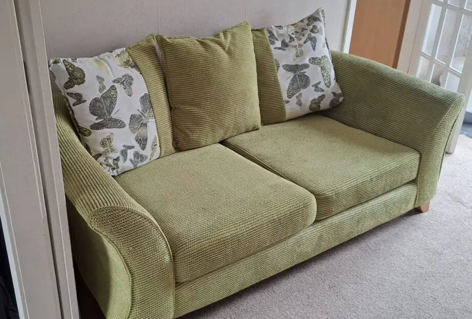 DFS Green 2/3 Seater Sofa