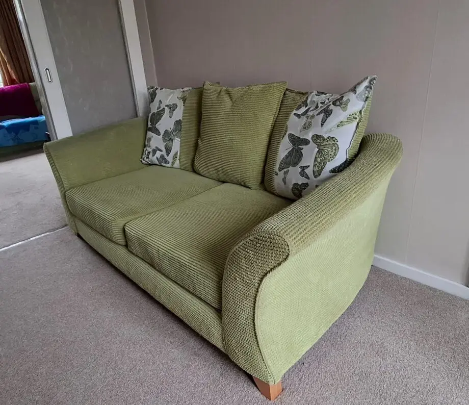 DFS Green 2/3 Seater Sofa