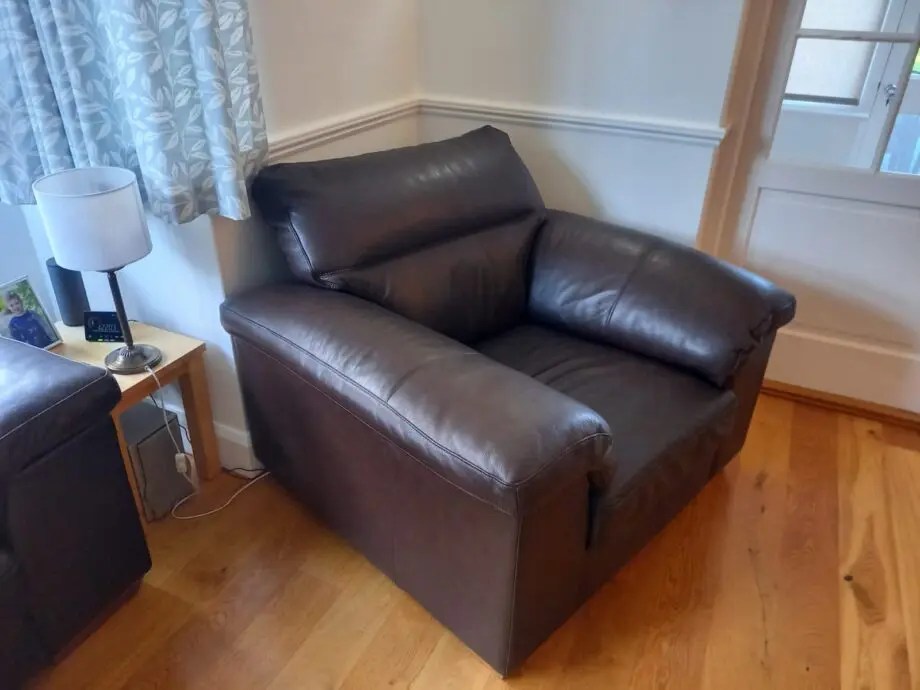 Marks & Spencer Brown leather 3 piece suite
