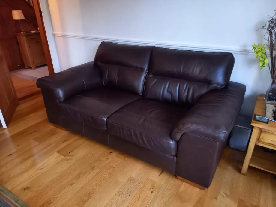 Marks & Spencer Brown leather 3 piece suite