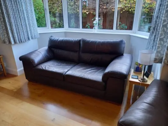 Marks & Spencer Brown leather 3 piece suite
