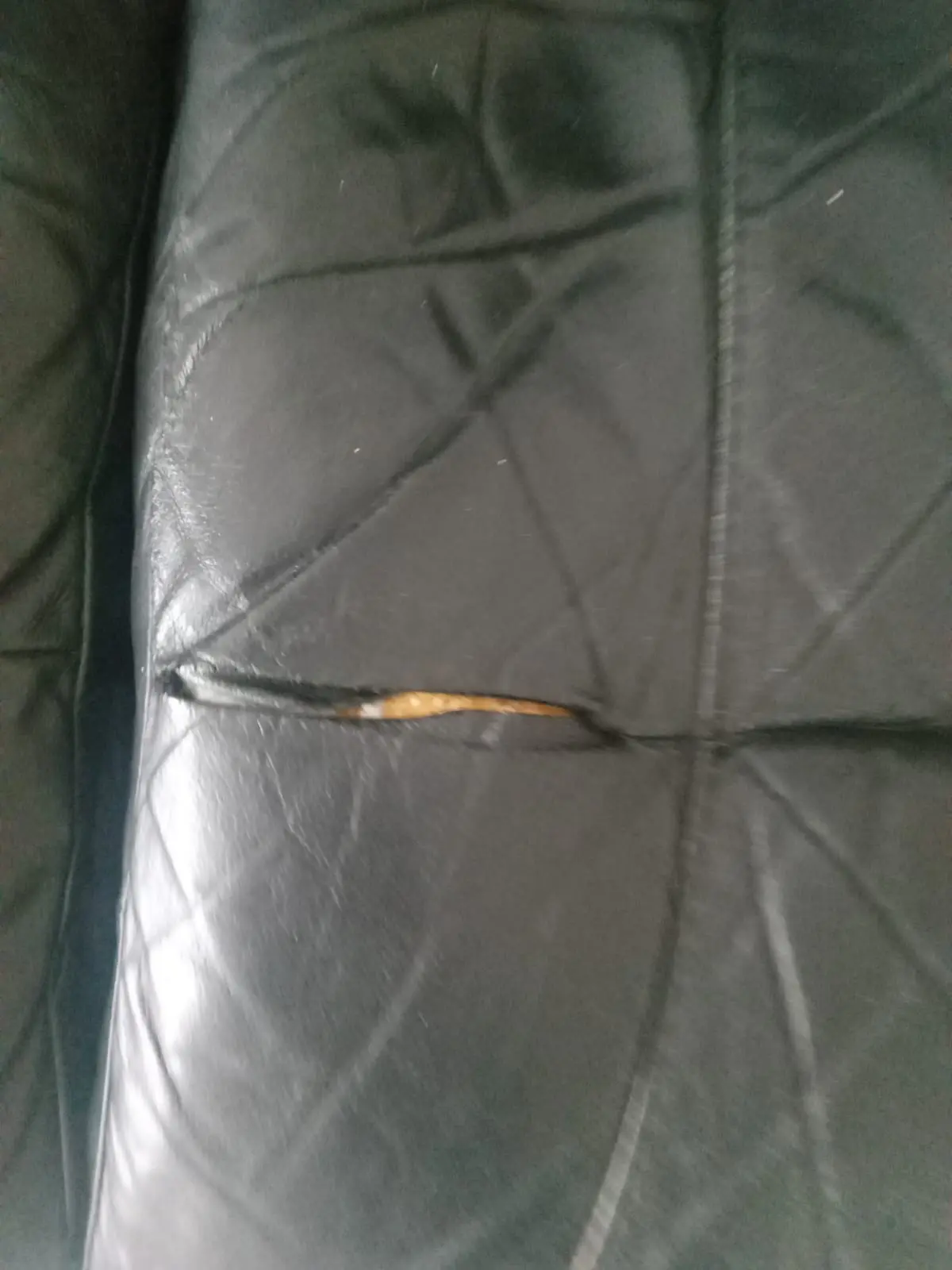 DFS 3 seater manual recliner leathersofa