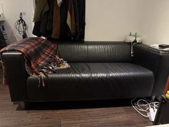 Ikea Black 2seater sofa