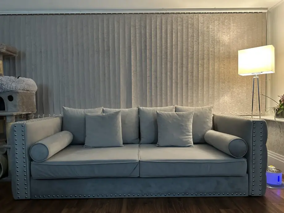 3pc Silver Grey Sofa Set Bundle