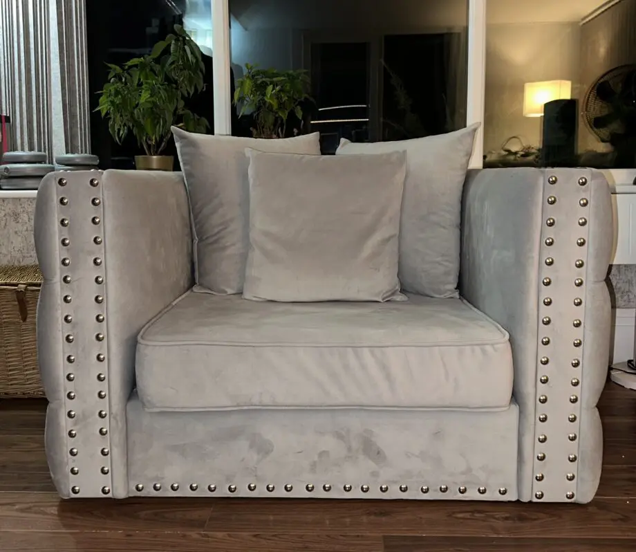 3pc Silver Grey Sofa Set Bundle