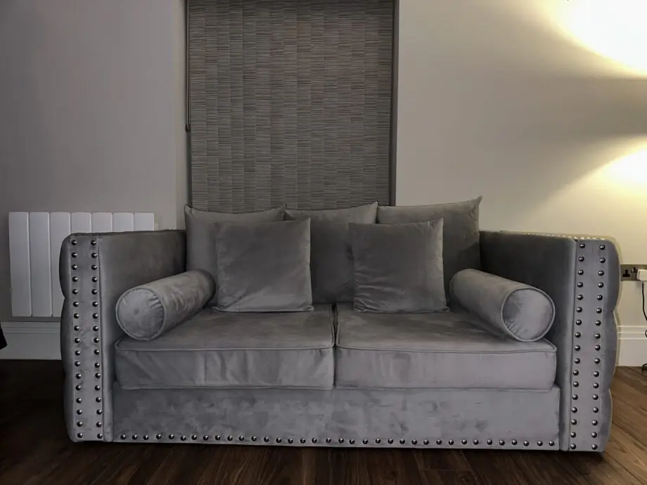 3pc Silver Grey Sofa Set Bundle