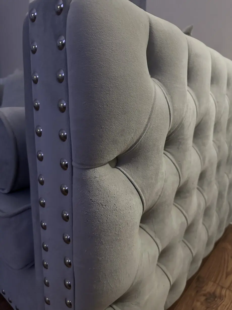 3pc Silver Grey Sofa Set Bundle