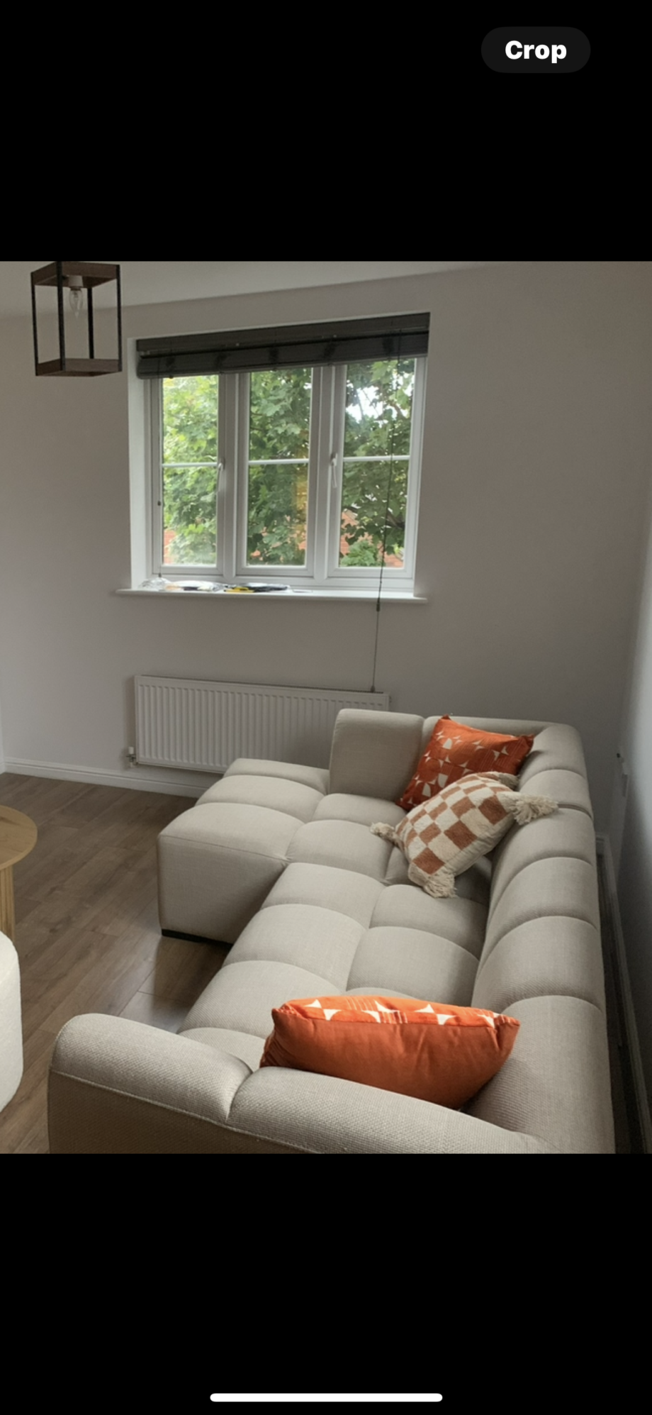 chaise longue left beige fabric
