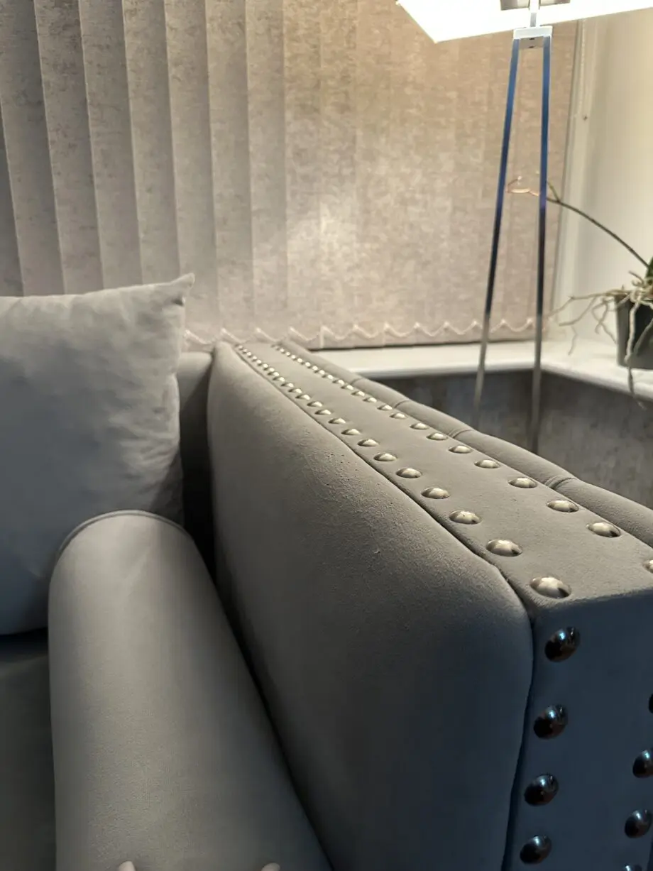 3pc Silver Grey Sofa Set Bundle