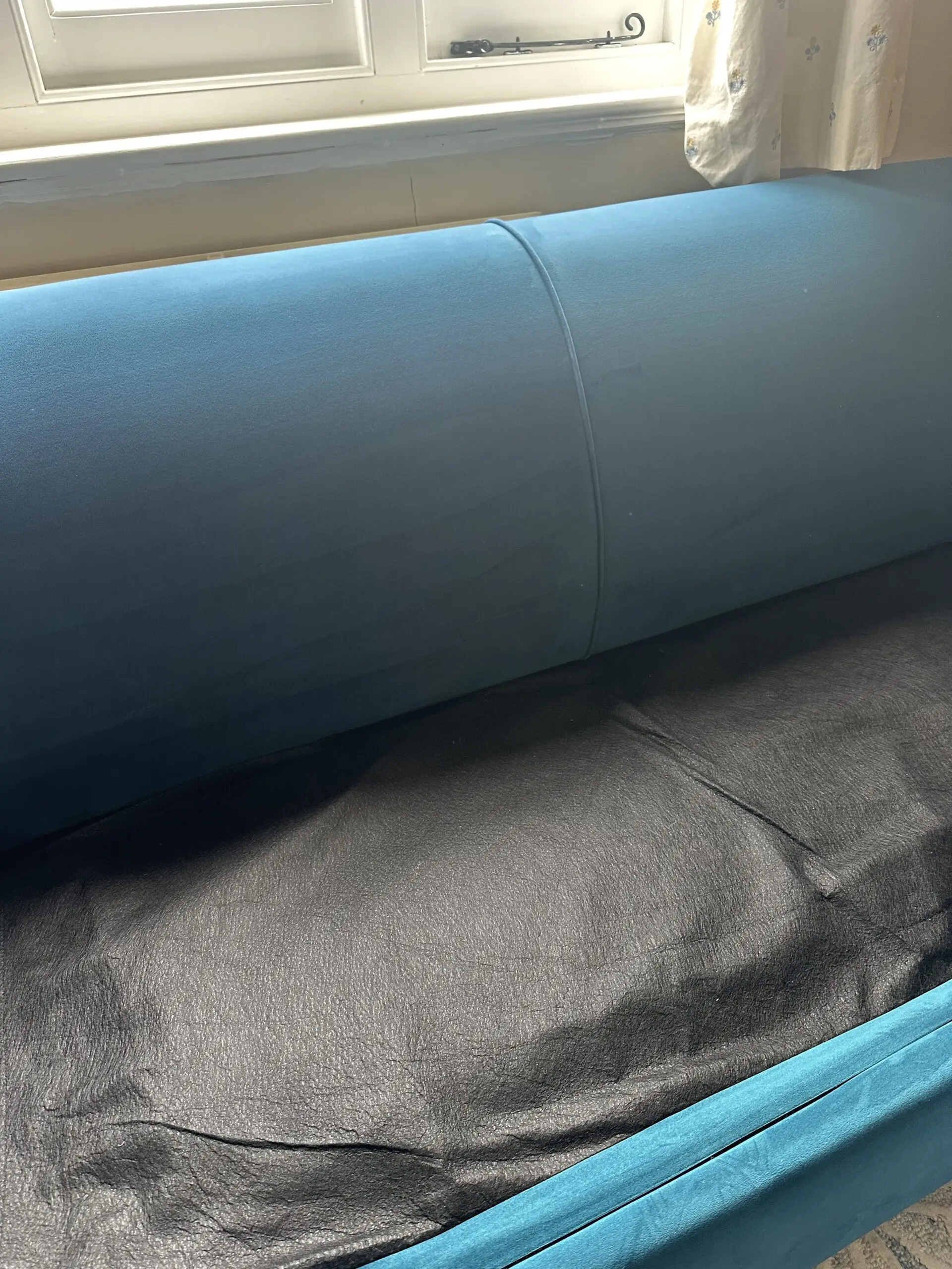 Made.com Orson Sofabed with corner storage ottoman in Seafoam Blue