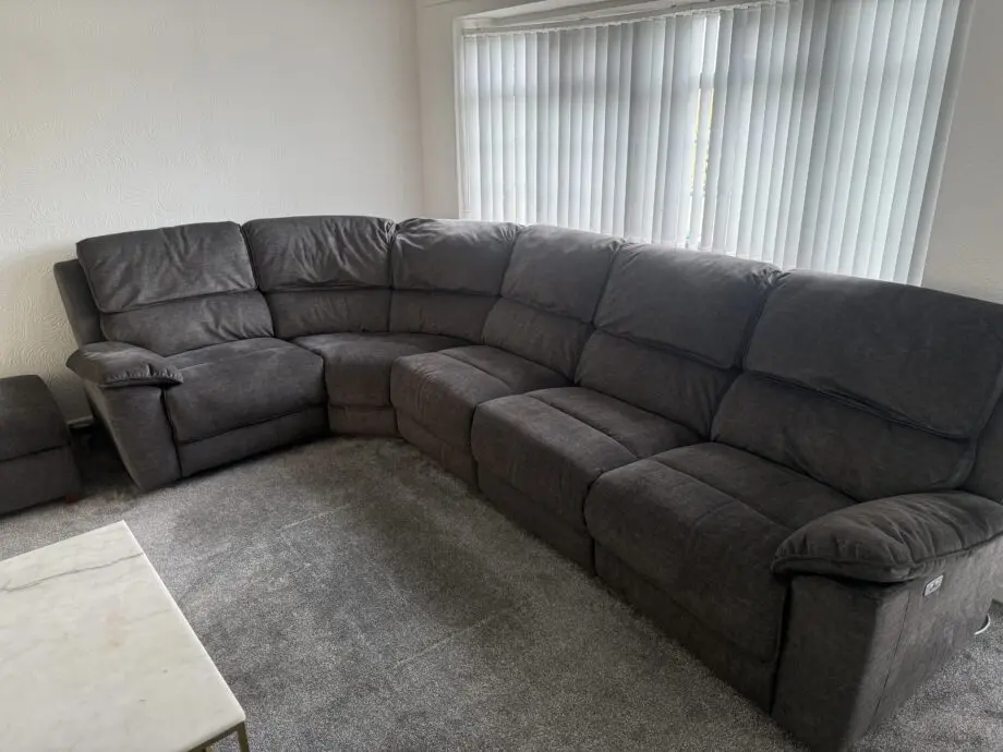 Goodwood Modular 5 Seat Corner Recliner with Footstall- Plush Charcoal