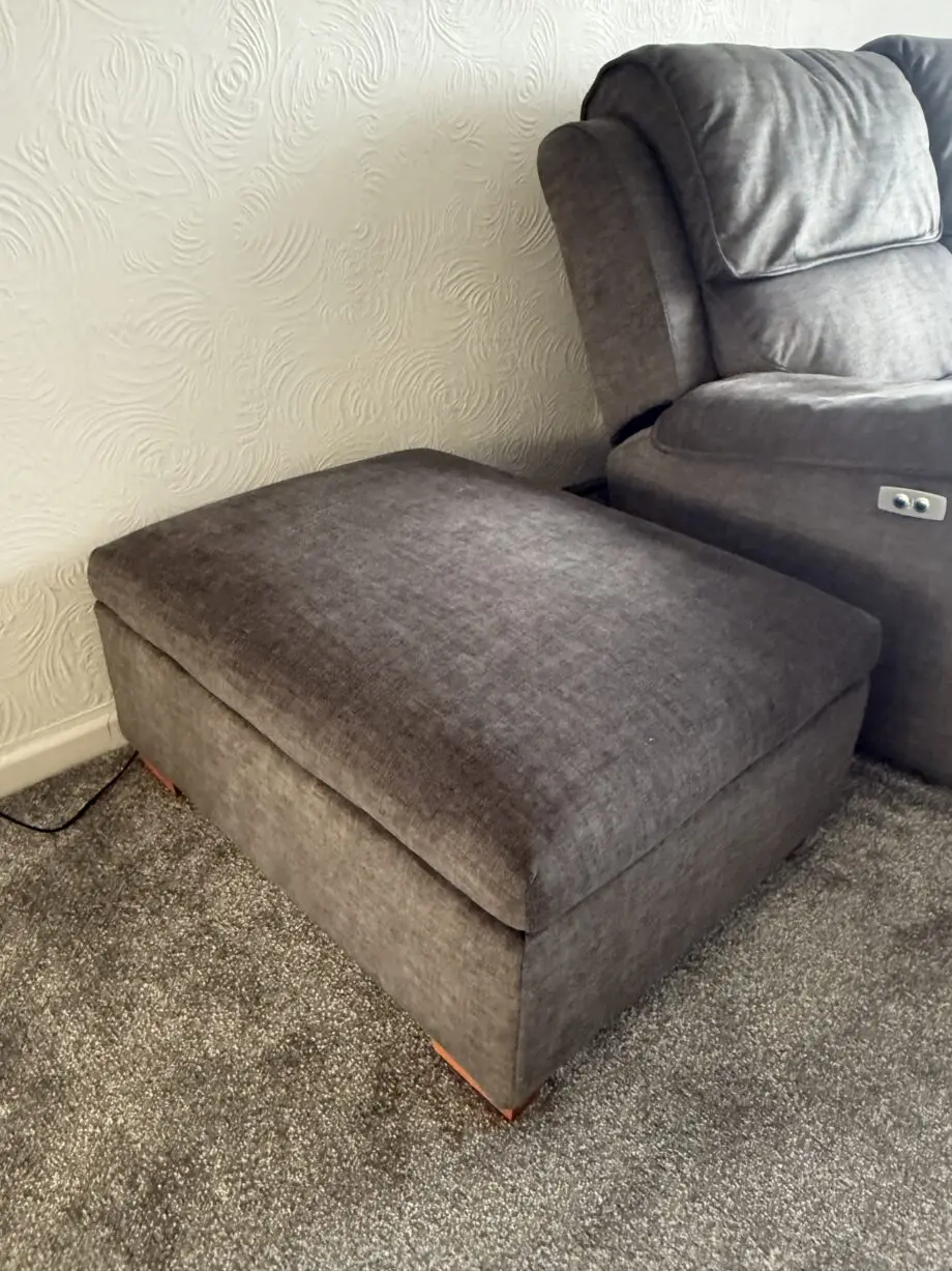 Goodwood Modular 5 Seat Corner Recliner with Footstall- Plush Charcoal