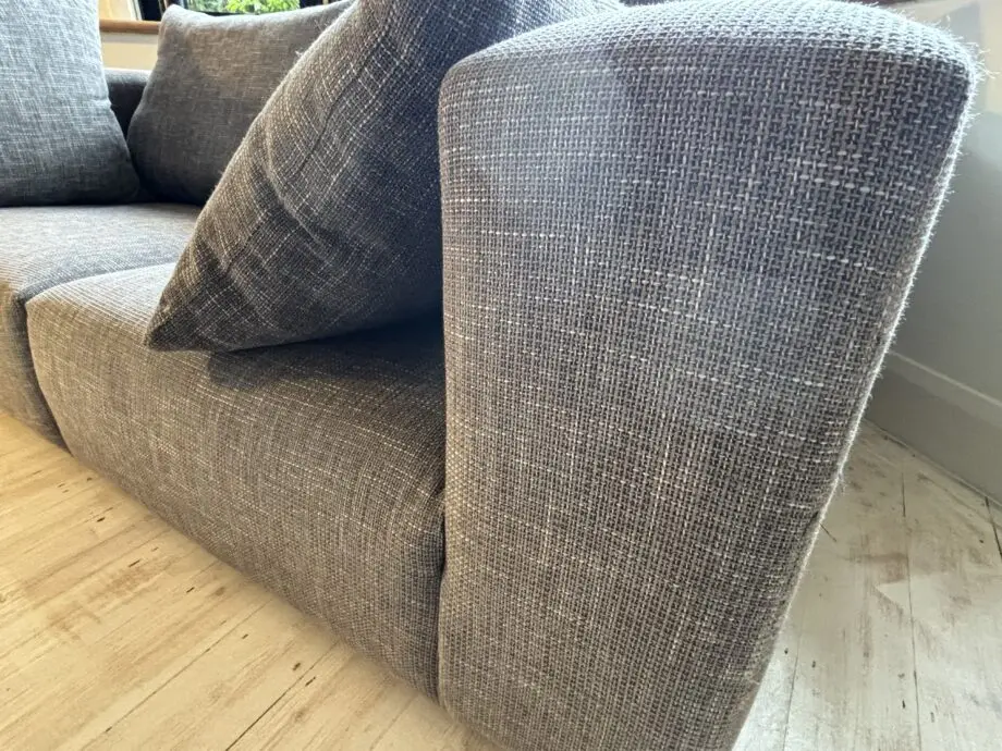 Pre-loved Heals Opera 2-Seater Sofa, Trent steel grey fabric. Very good condition.