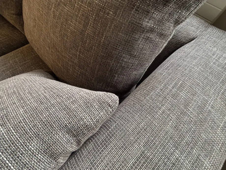Pre-loved Heals Opera 2-Seater Sofa, Trent steel grey fabric. Very good condition.