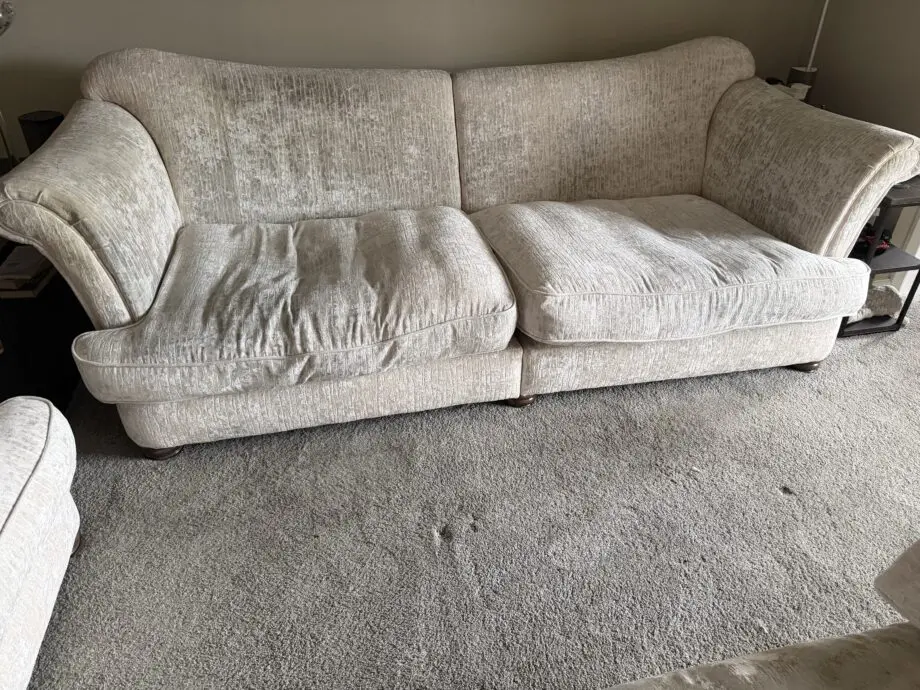 Ariana Sofology Cream Fabric Sofa Set with Cushions