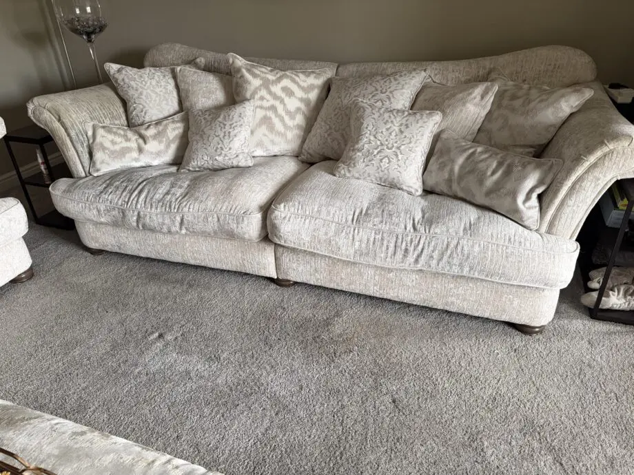 Ariana Sofology Cream Fabric Sofa Set with Cushions