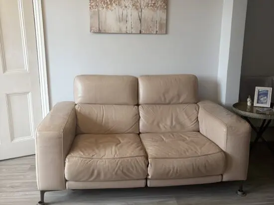 Pink DFS 2x recliner sofas