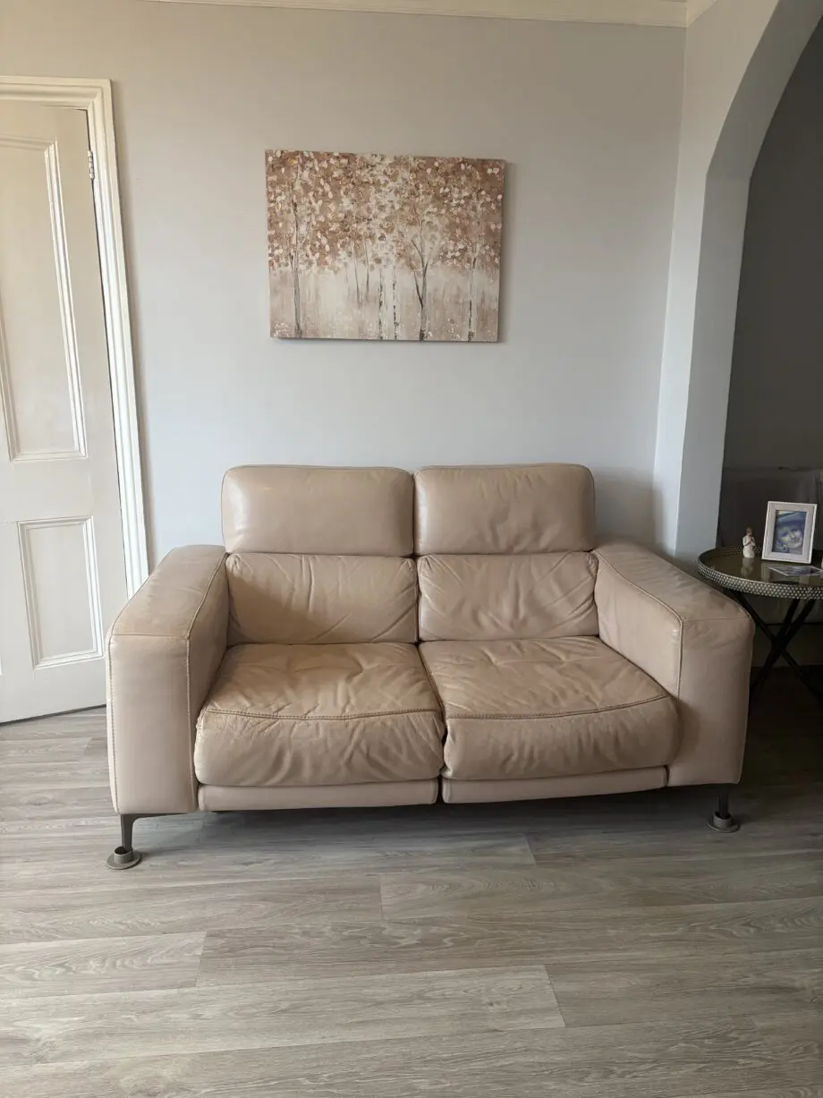 Pink DFS 2x recliner sofas