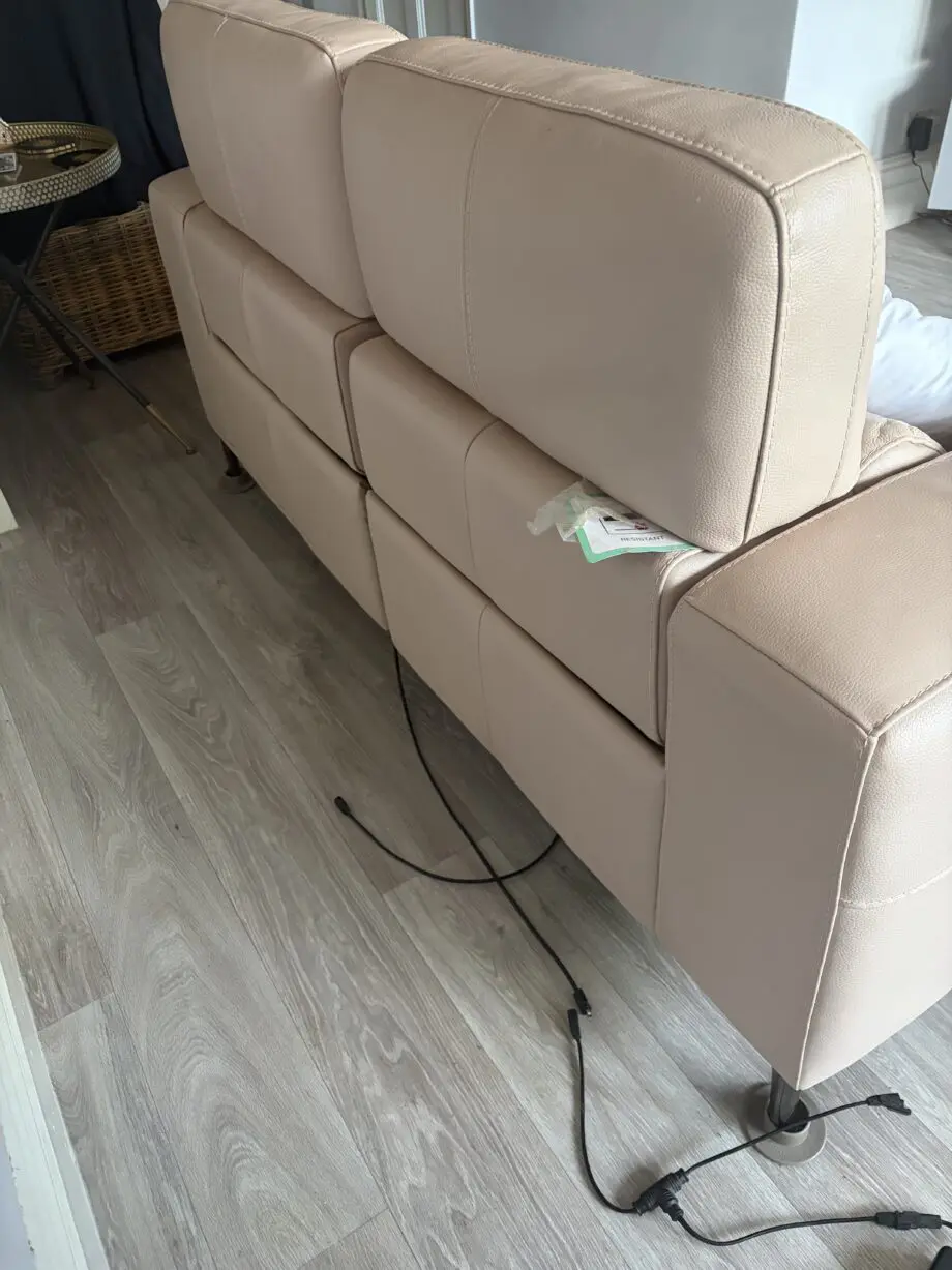Pink DFS 2x recliner sofas