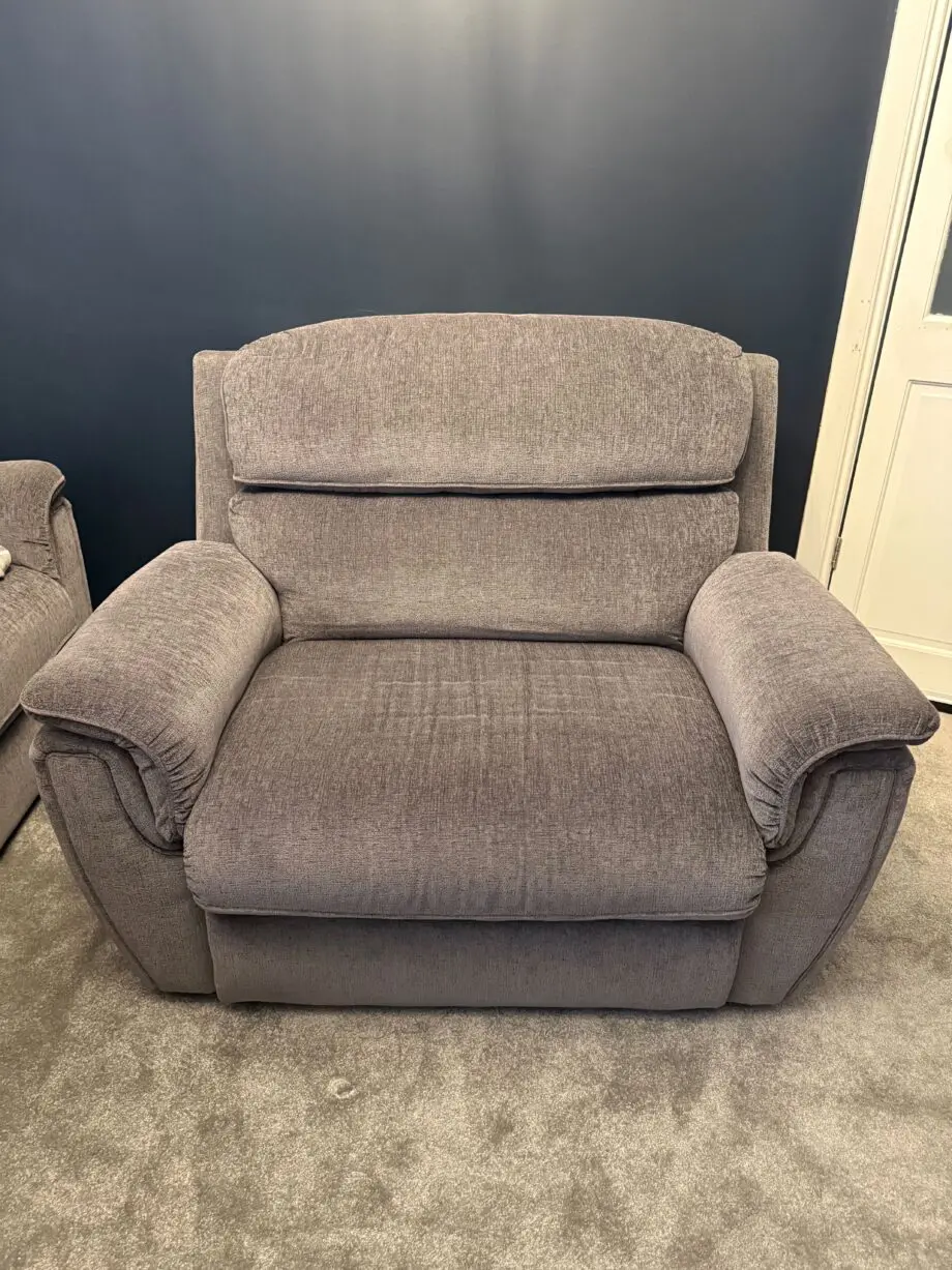 Two Ashton Love Chairs and Power Recliner Set