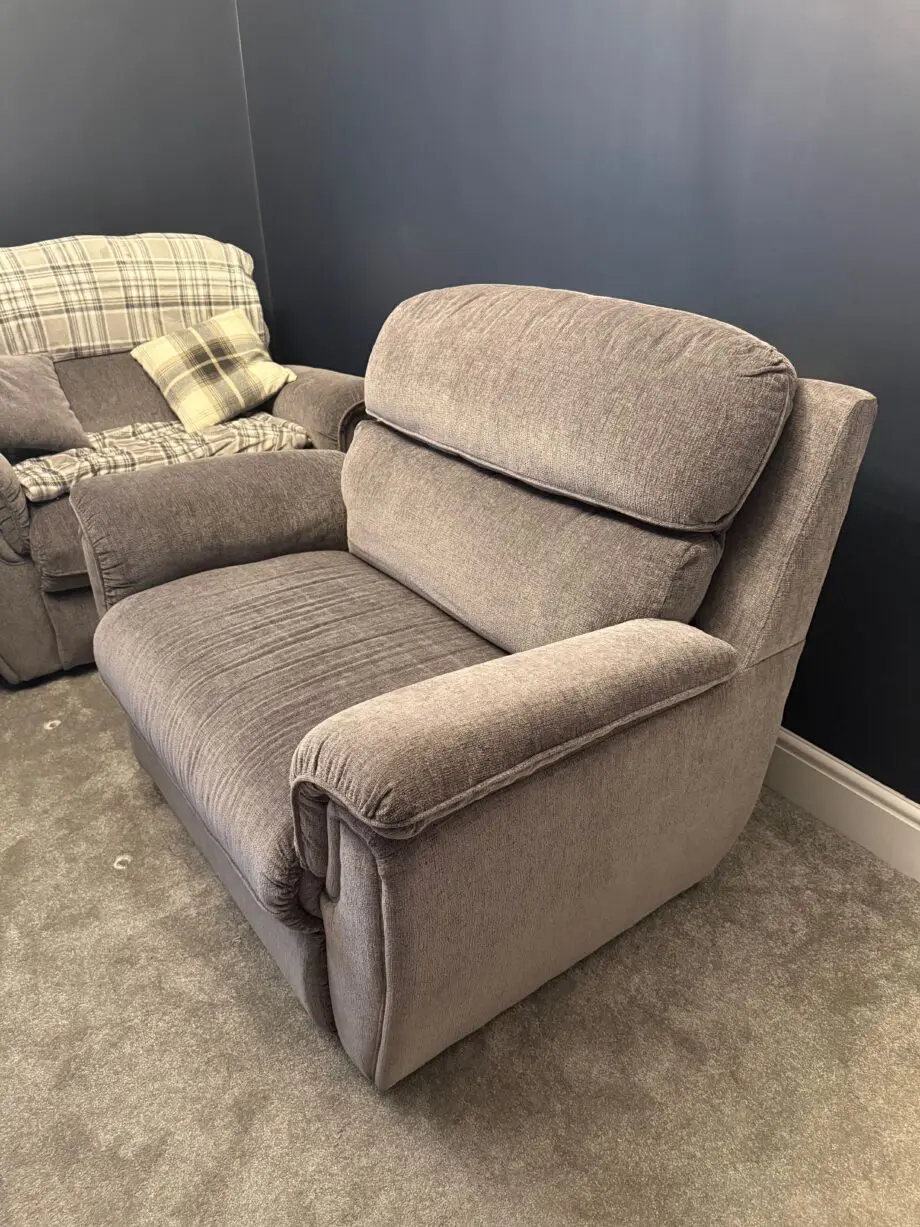Two Ashton Love Chairs and Power Recliner Set