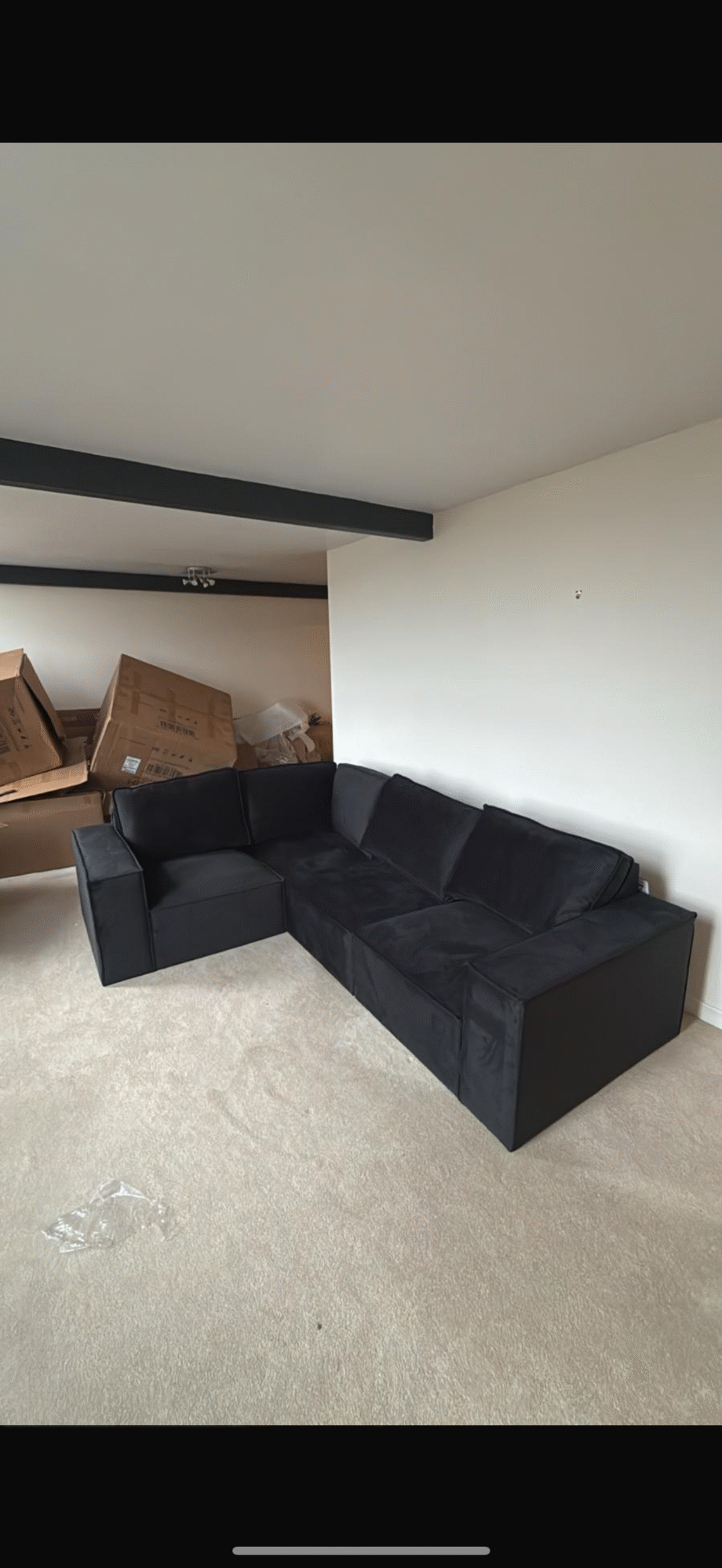 Brooklyn Small Left Hand L-Shape Sofa - Ink