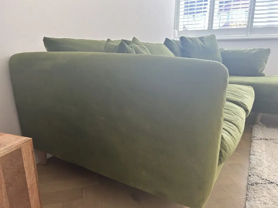 Loaf Large right hand Squishmeister Chaise Sofa in Grass Clippings