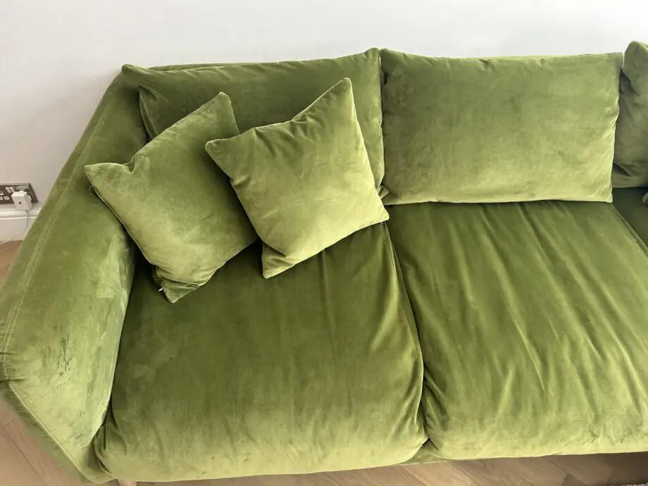 Loaf Large right hand Squishmeister Chaise Sofa in Grass Clippings