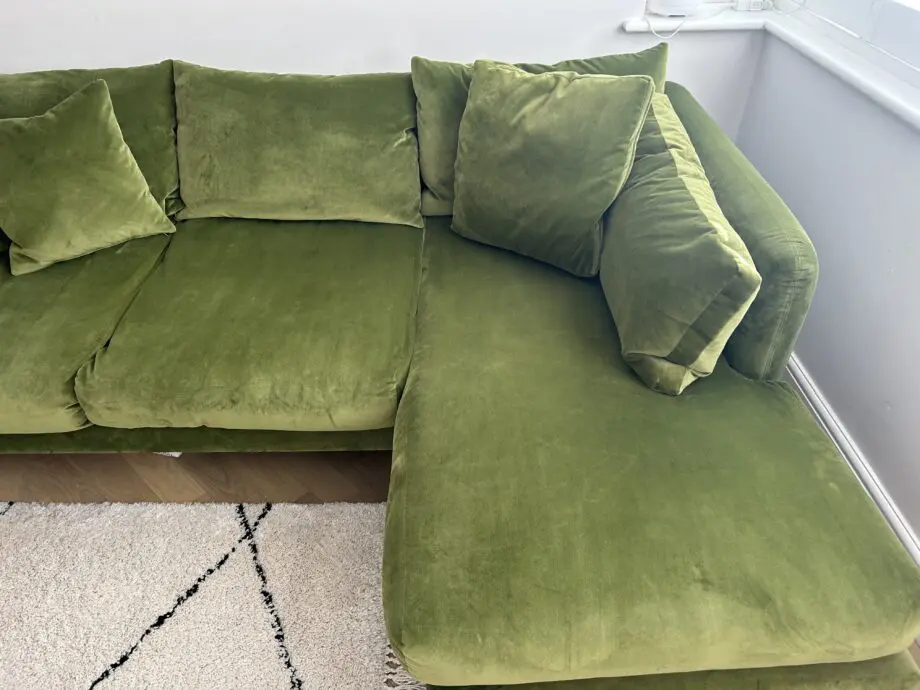 Loaf Large right hand Squishmeister Chaise Sofa in Grass Clippings