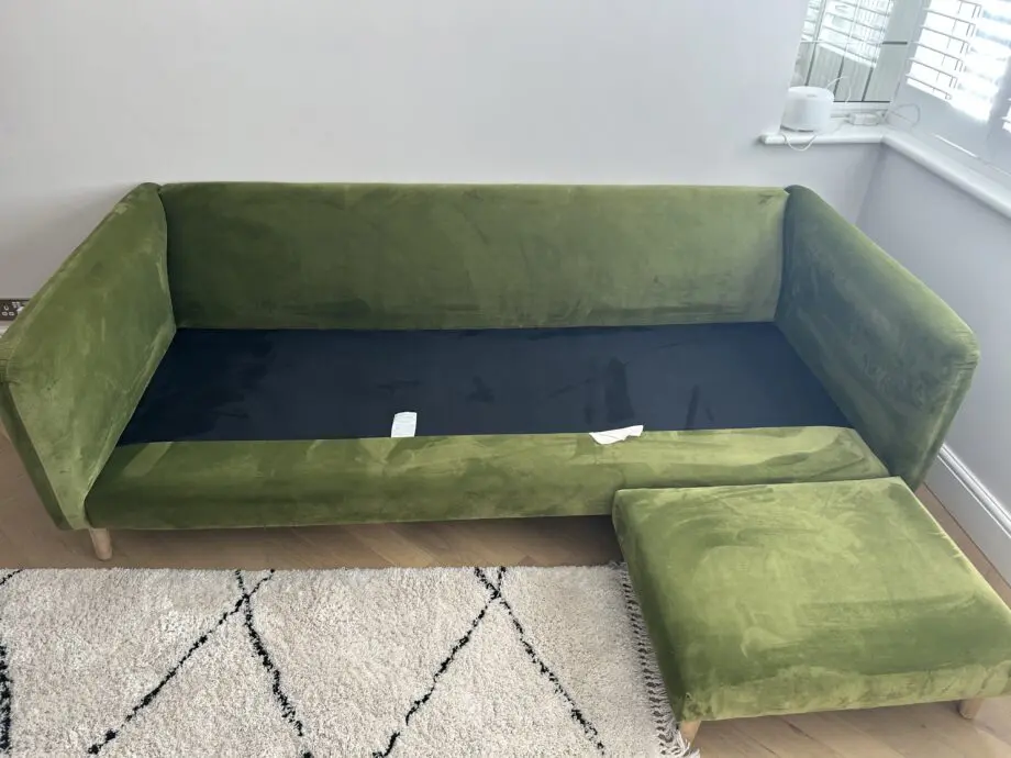 Loaf Large right hand Squishmeister Chaise Sofa in Grass Clippings
