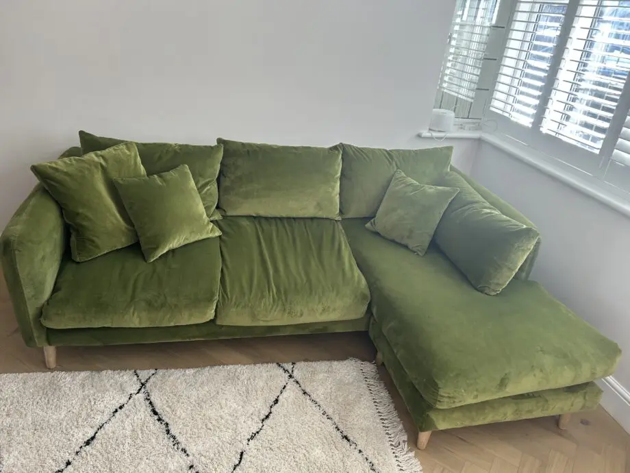 Loaf Large right hand Squishmeister Chaise Sofa in Grass Clippings