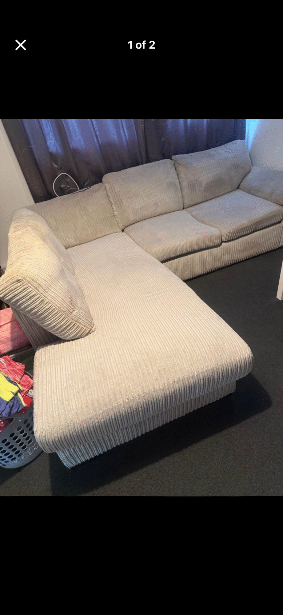 Cream sofa