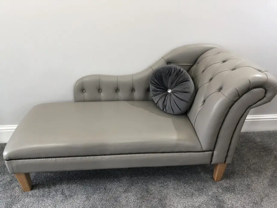 100% Genuine Leather Chaise Longue