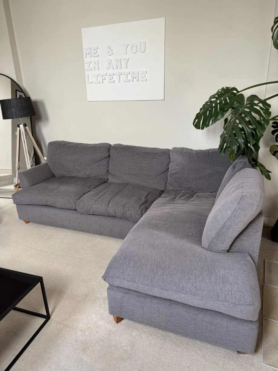 Grey corner sofa