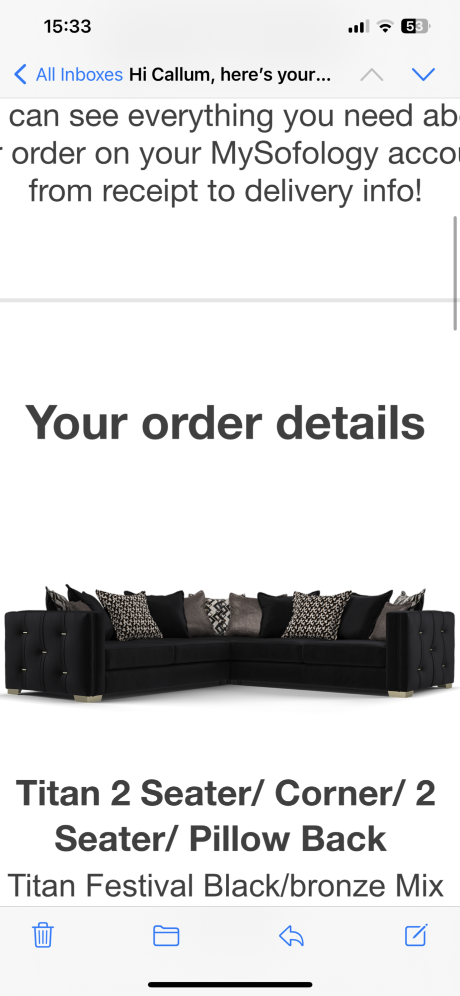 Sofology Titan Corner Sofa in black