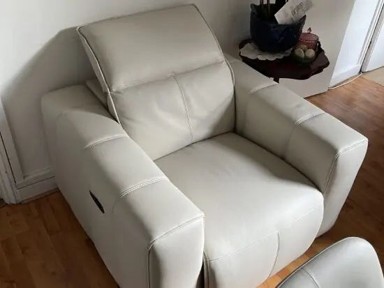 DFS Alivia frost power recliner chair